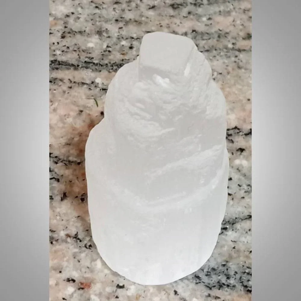 SELENITE  stone crystal TOWER : crown CHAKRA : HEALING 4 purification